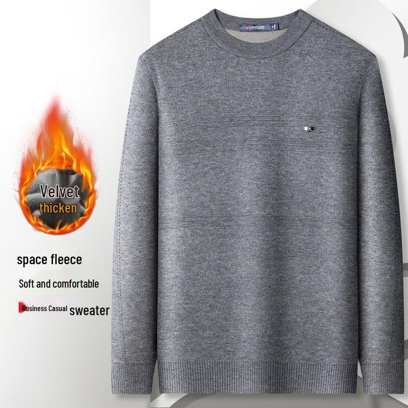 

MONTAGUT Men s Fall/Winter Long Sleeve Round Neck Knitted Sweater 3XL/56