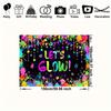 2D Glow in the Dark Party Backdrop for Blacklight Party and Teen Birthday Decor