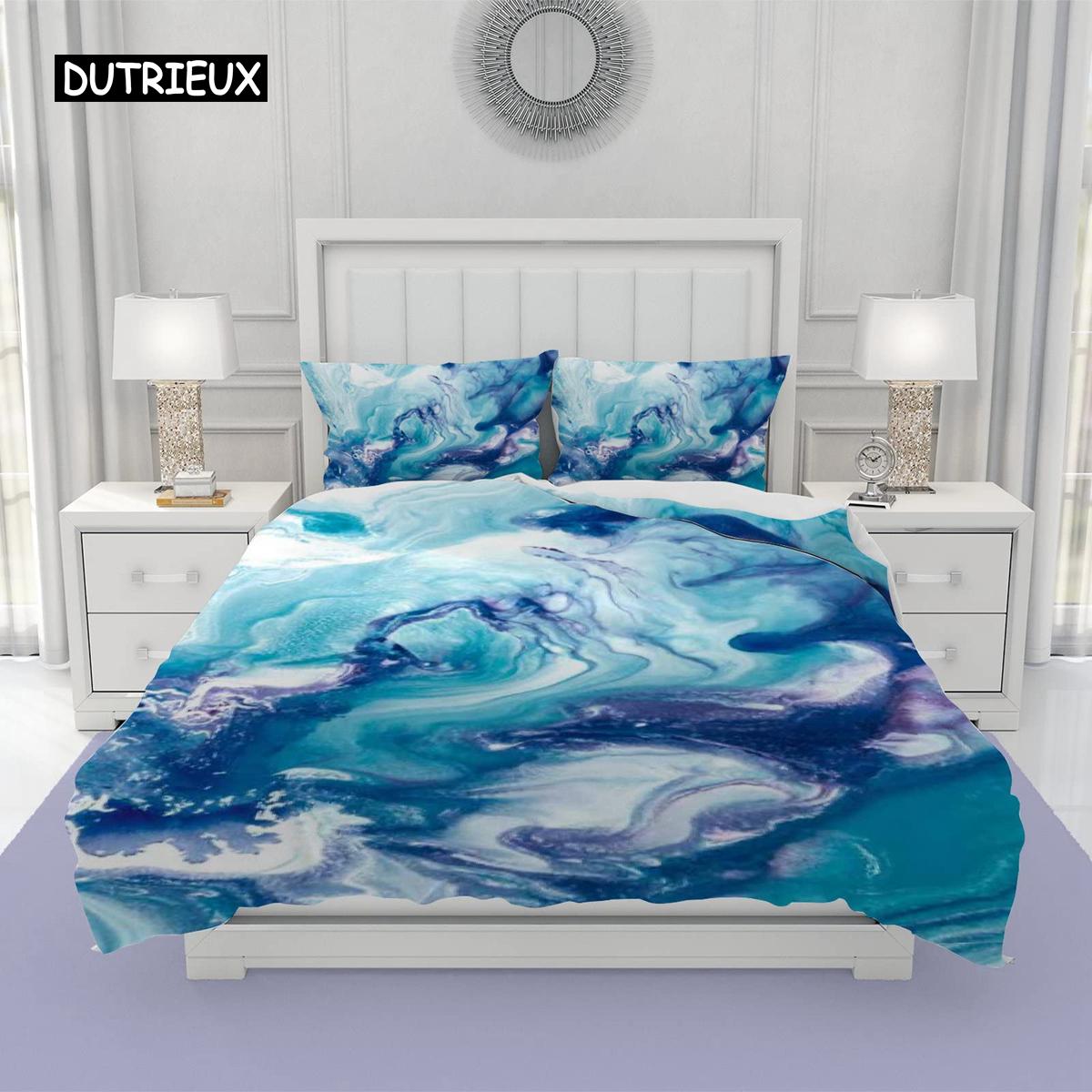 

Мраморный пододеяльник Комплект постельного белья с мраморной отделкой Синий Золотой Абстрактная текстура Детское постельное белье Двуспальный размер Queen King Size Полиэстеровый пододеяльник EU single(135x200cm)