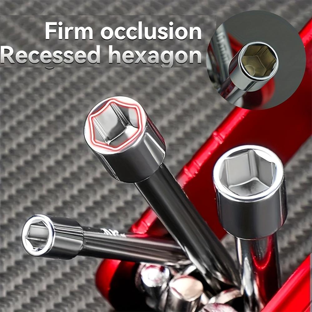 Portable Socket Wrench Universal Household Universal Hexagon Combination Set for Car and Motorcycle Maintenance Tools