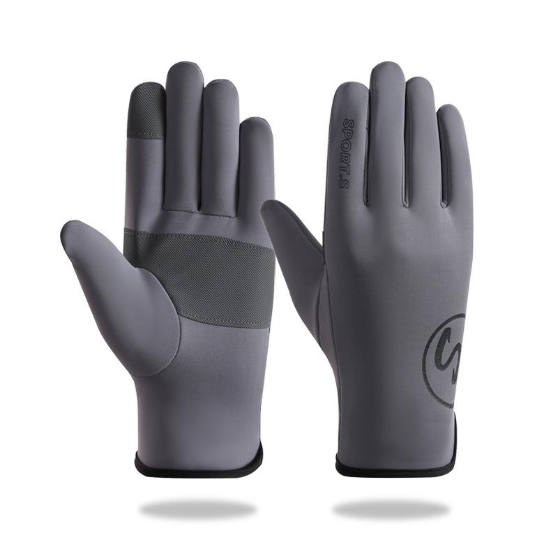 New Outdoor Cycling Gloves for Couples Winter Sports  Windproof  Waterproof Fleece Warm Touch Screen  Warm Fleece