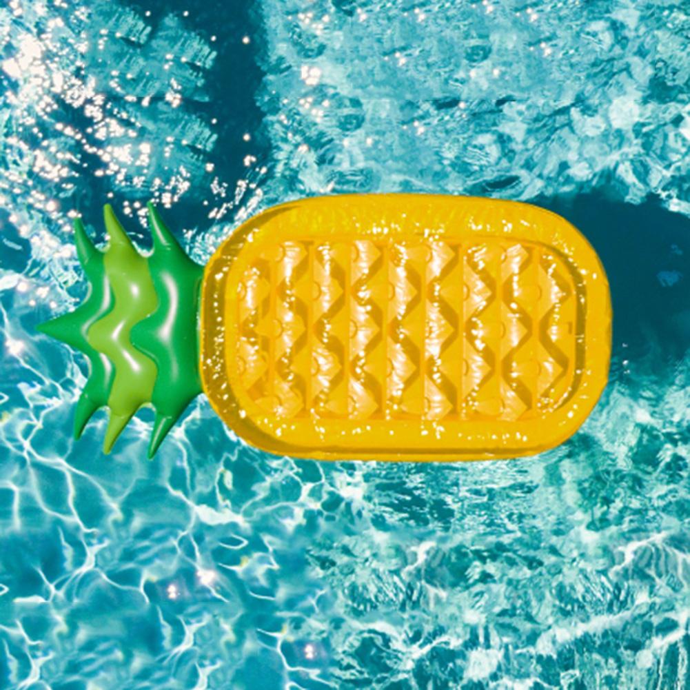Pineapple Inflat Air Mattress Foldable Floating Water Recliner Mats Comfortable PVC Large Size Swimming Pool Accessories