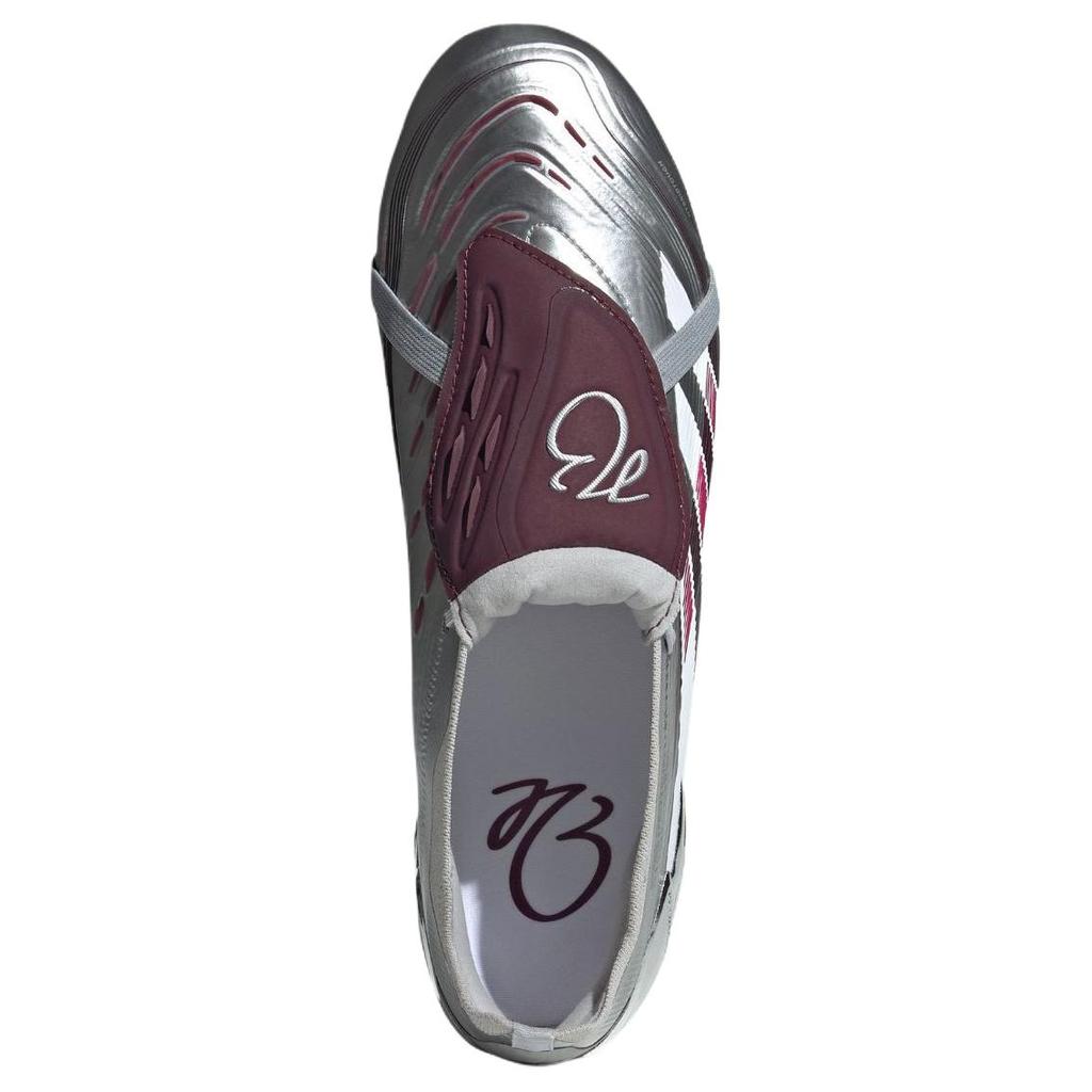 Adidas Jude Bellingham X Predator Elite Foldover Tongue FG Chrome Dream Unisex Sneakers Silver Silver-Metallic Legacy-Burgundy IH0894