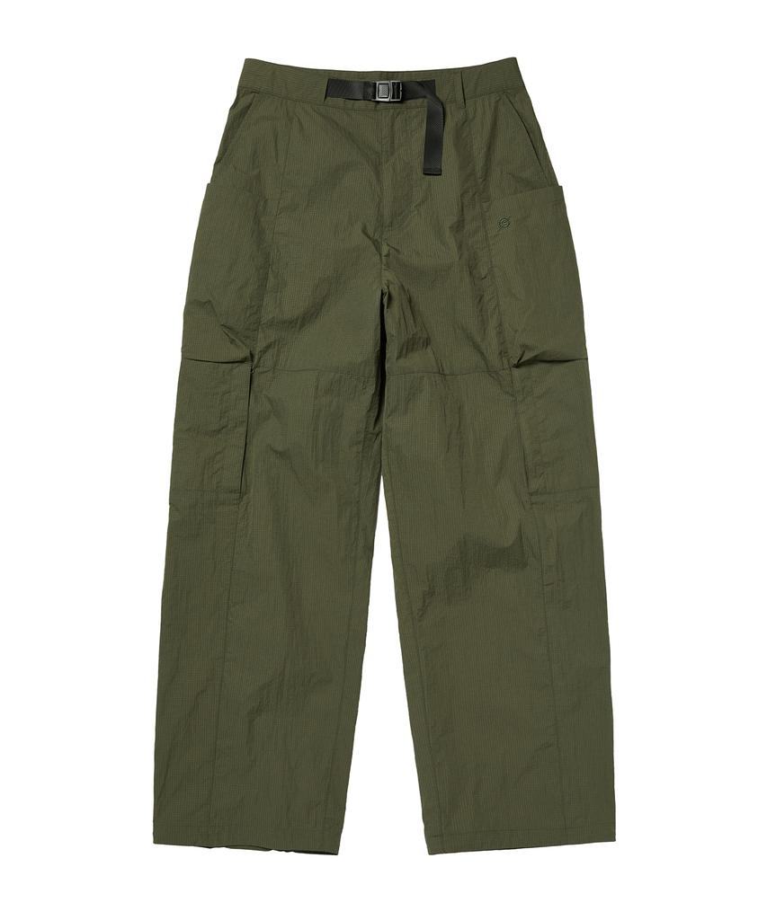 Kallapataleu Easy Wide Nylon Ripstop Pants - Khaki