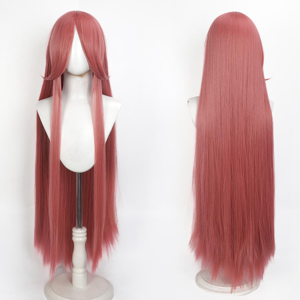 Parrucca Cosplay Lunga Dritta 100CM Multicolore Rosa Biondo Nero Parrucca Costume Anime Parrucca Cos Sintetica Universale Parrucca per Uso Quotidiano Feste