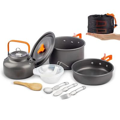 Ustensiles de cuisine de camping Kit de cuisine ultraléger Ensemble de casseroles de camping Vaisselle de cuisine d'extérieur pour randonnée Trekking Pique-nique Pêche Alpinisme