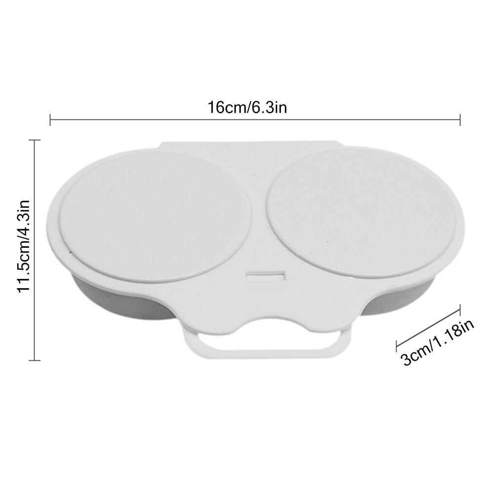 Kitchen Microwave Oven Round Shape Egg Steamer Cooking Mold Egg Poacher 2Cavity Nonstick Poached Egg Maker with Lid Kitchen Tool