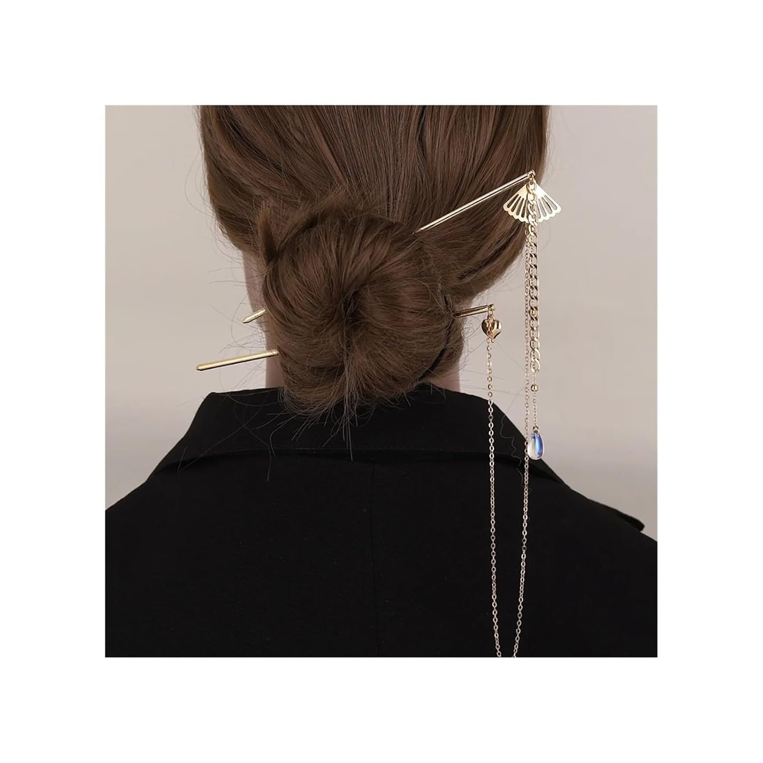 

Hairpin Chain Tassel Hairpin Two Hair Forks Hair Stick Chinese Style Hair Chopsticks Hosta Hair Clip Claw Clips for Thick hair Hairsticks