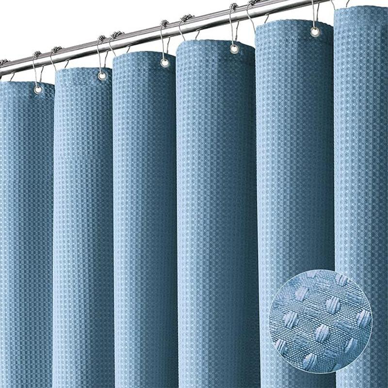 Peva Waterproof Bathroom Shower Curtain with Hooks Mildew-Proof Window Curtain Thickening Bath Curtain Home Shower Accessories