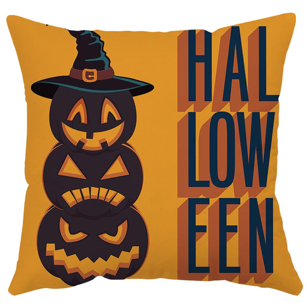 Halloween Pillowcase Cushion Case Home Decoration Short Plush Cushion Cover 18 18 Inches