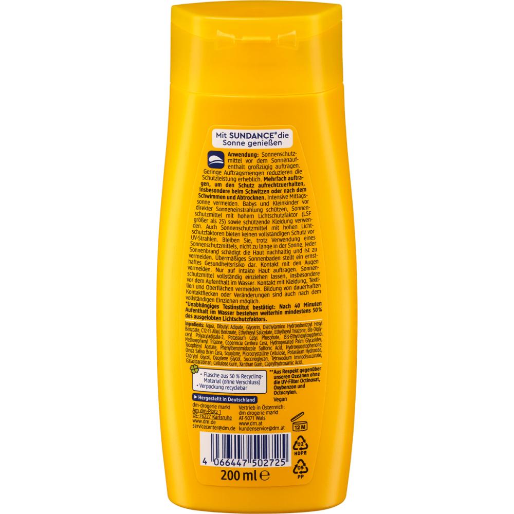 Německo DM SUNDANCE Sundance Kids SPF 50 mléko na opalování 200 ml