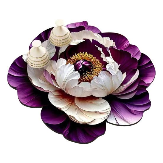 Yousheng 3D Dish Drying Mat Absorbent Kitchen Drying Mat Floral Reusable Washable Dish Drying Pad Non-slip Dish Rack Mats for Kitchen Counter