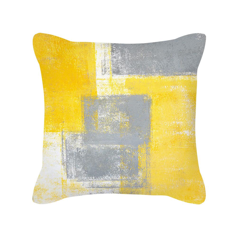 New European Style Golden Geometric Pattern Pillow Case Sofa Cushion Cover Home Supplies Pillow Case