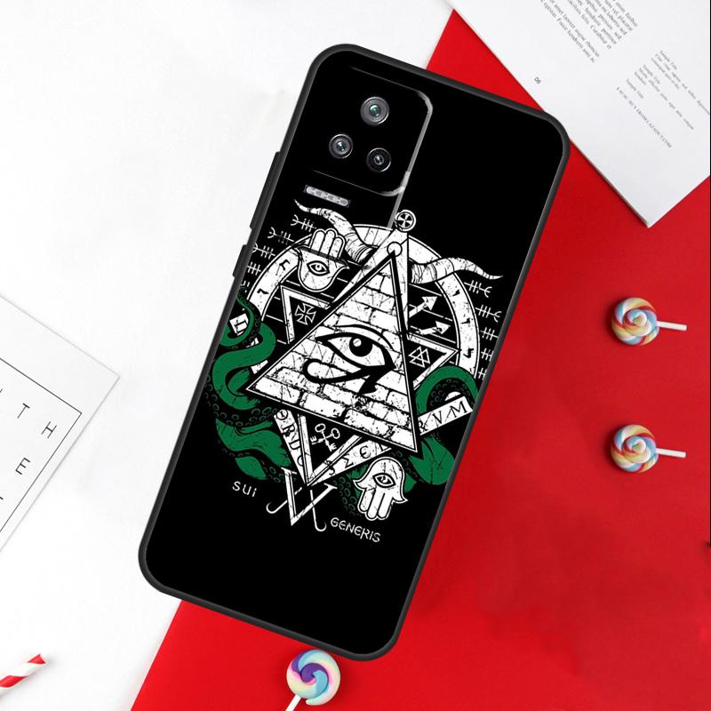 Pyramid Eye Symbol Cover For Xiaomi 13T 11T 12T 14T Pro 13 14 15 Ultra POCO X7 Pro X3 X5 X6 F5 F6 M6 Pro Case