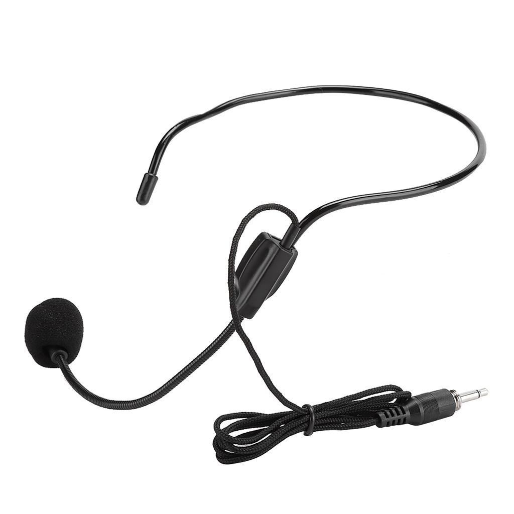 3Pcs 3.5 mm Screw Plug Wired Head Condenser Microphone Headset Mic for Shopping Guide Guider