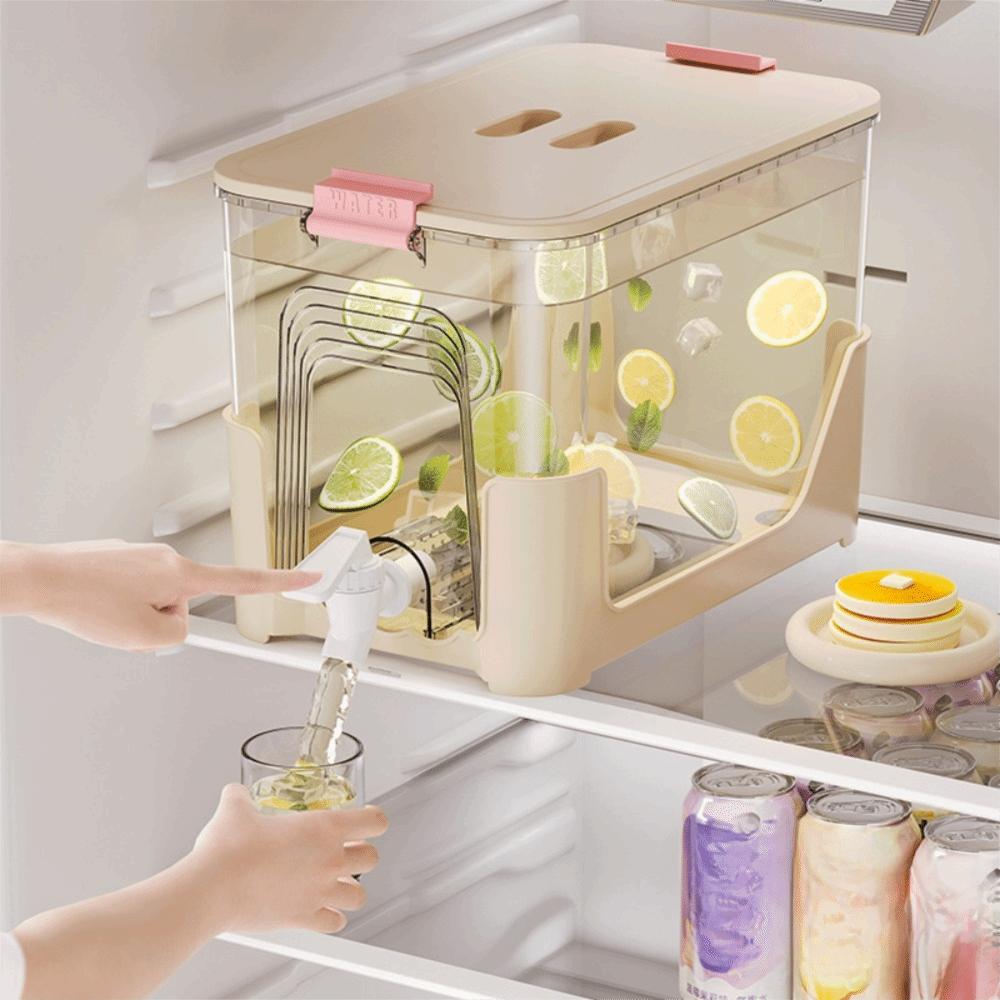 Plastic 6.5L Cold Drink Dispenser Large Capacity Beverage Dispenser Fridge Cold Kettle  Lemonade