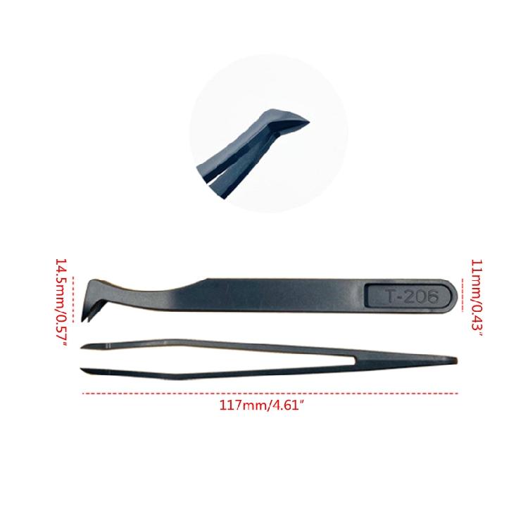 Electronics DIY Repair Tool Precision Tweezers Set Carbon Fiber for Craft