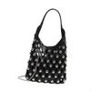 Women Hollow Hobo Bag Casual Slouchy Handbag for Eyeglass Cases Books Magazines