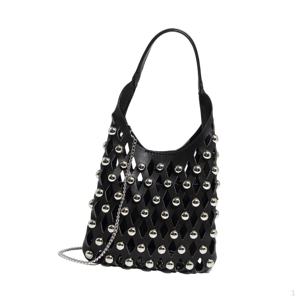 Women Hollow Hobo Bag Casual Slouchy Handbag for Eyeglass Cases Books Magazines