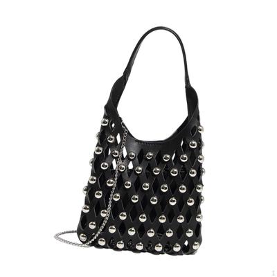 Women Hollow Hobo Bag Casual Slouchy Handbag for Eyeglass Cases Books Magazines