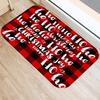Merry Christmas! Red plaid print doormat  home decor  bathroom  kitchen  non-slip floor mat  living room  hallway rug.