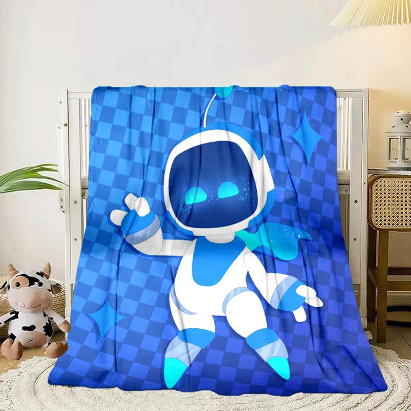 Weltraumabenteuer Astro Bot Tragbare Decke/Weiche Decke Bettwäschedecke Geeignet für Reisen Camping Wohnzimmer Büros Sofas Fan-Geschenke
