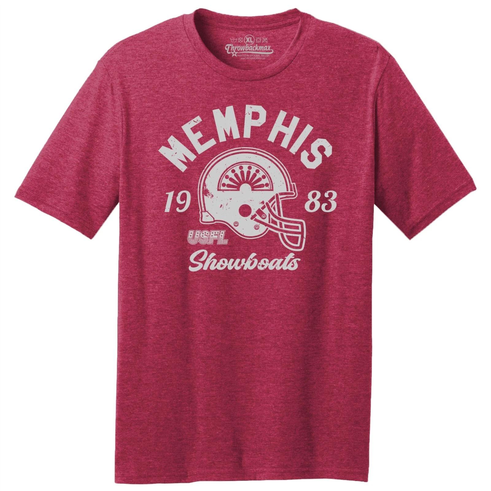 Memphis Showboats 1983 USFL Football TRI-BLEND Tee Shirt L