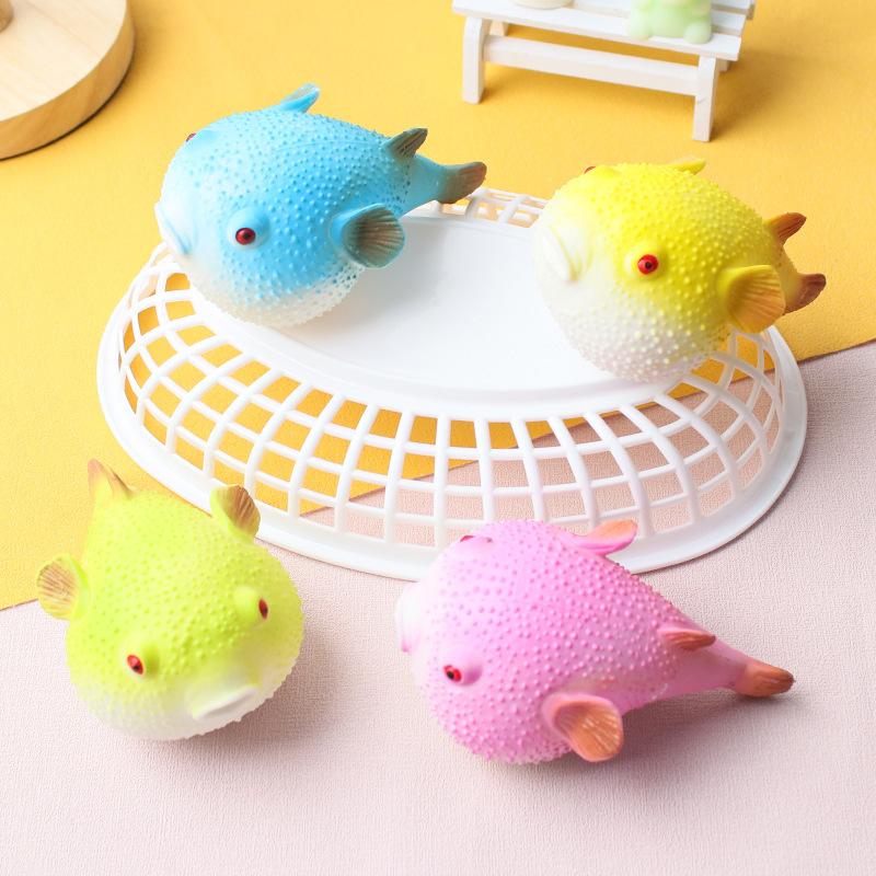 Novelty Squishy Fish Stress Ball Funny Stretch Squeeze Fidget Toy for Kids & Adults Prank Gift for Fool's Day