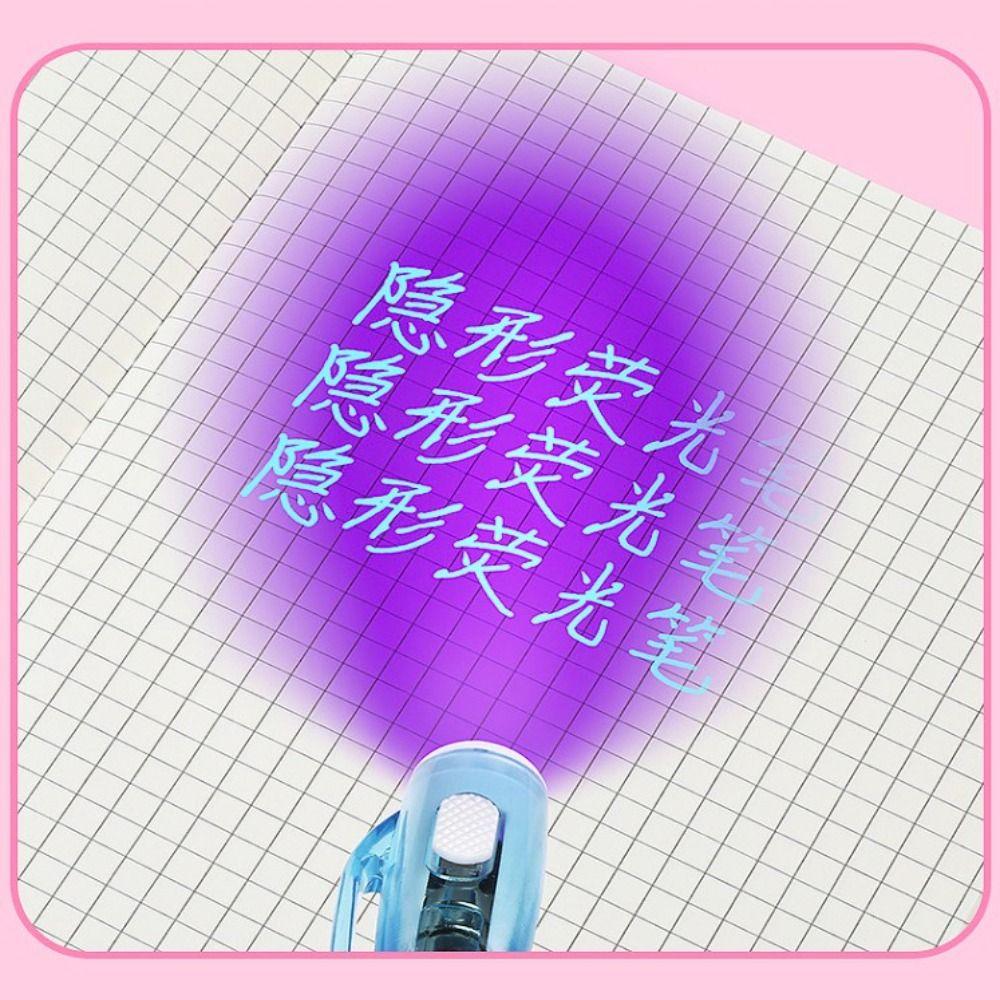Mysteriously Disappearing Cute Invisible Marker Led UV Lamp Secret Message Pen  Confession