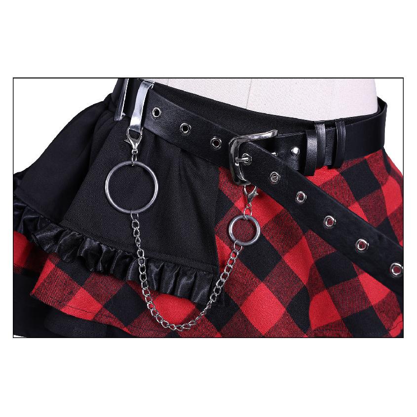 Asuka Langley Soryu Rock Band Cosplay Costume, Neon Genesis Evangelion Jacket Outfit