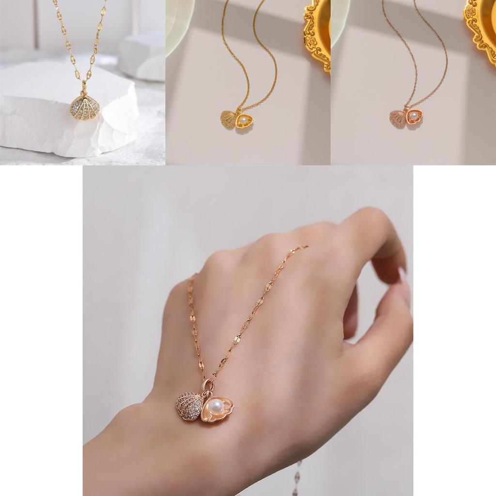 Summer Trendy Alloy Pendant Necklace With Cz Stones And Geometric Style