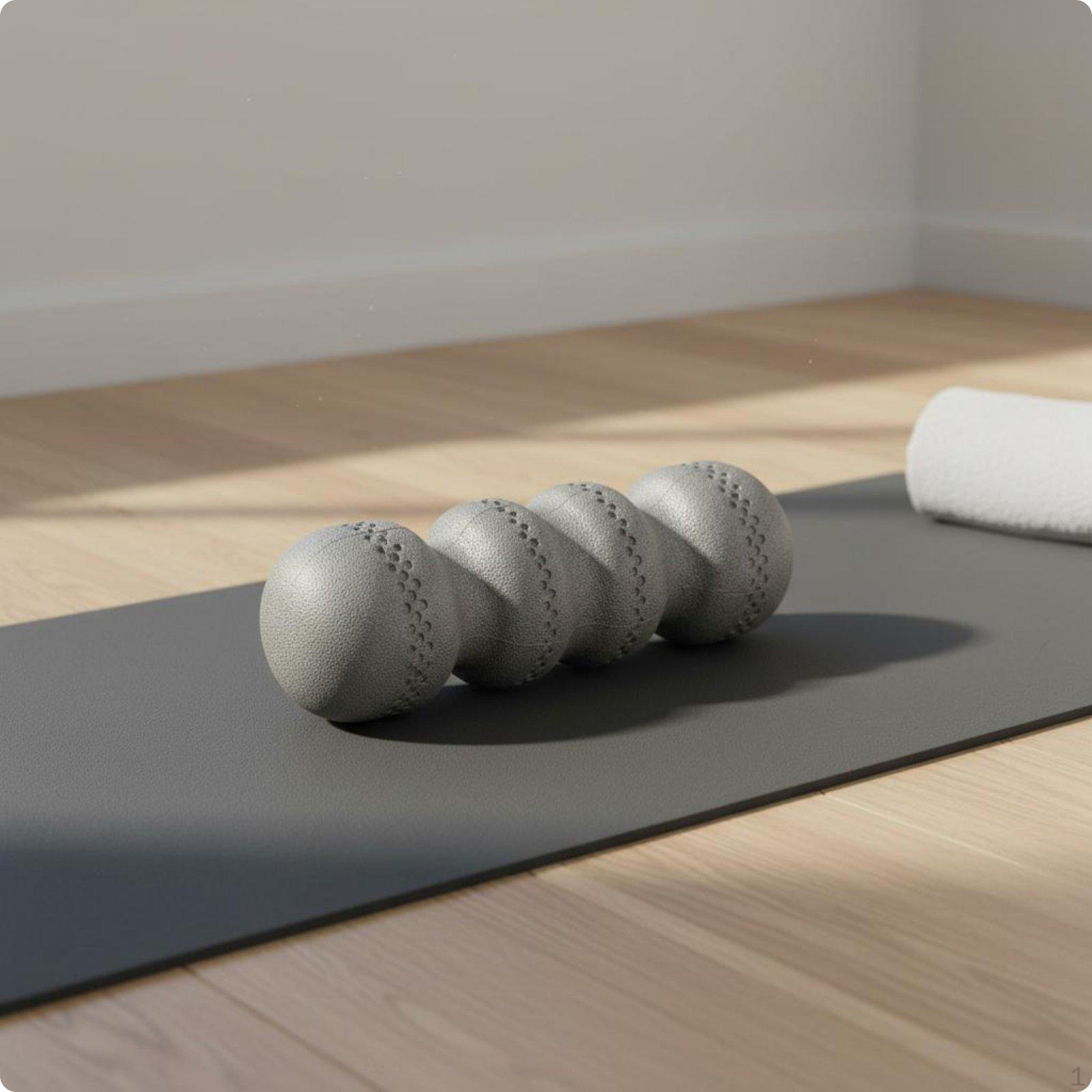 Peanut Massage Roller Muscle Relief Foam Myofascial Release Double Ball for серый