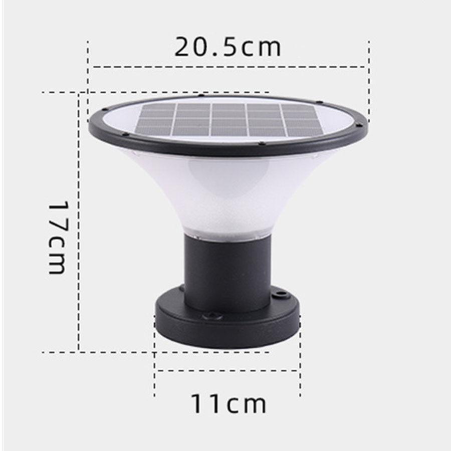 Thrisdar Villa Waterproof Solar Column Head Light Outdoor Lawn Lamps Courtyard Garden Landscape Fence Gate Solar Post Lamp