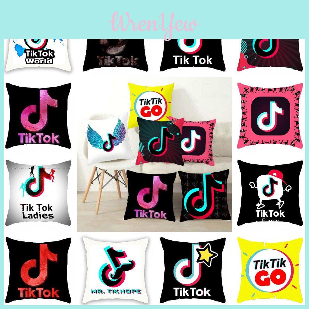 Tiktok Themed Soft Pillow Cover Cozy Cushion Case For Sofa And Car Use 18inch