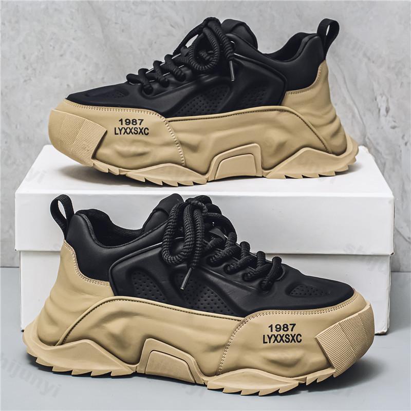 Fashion Autumn Men's Casual Sports Shoes 2025 Comfortable Non Slip Internal Height Outdoor Sneakers Fashion Platform Zapatos Para Hombre