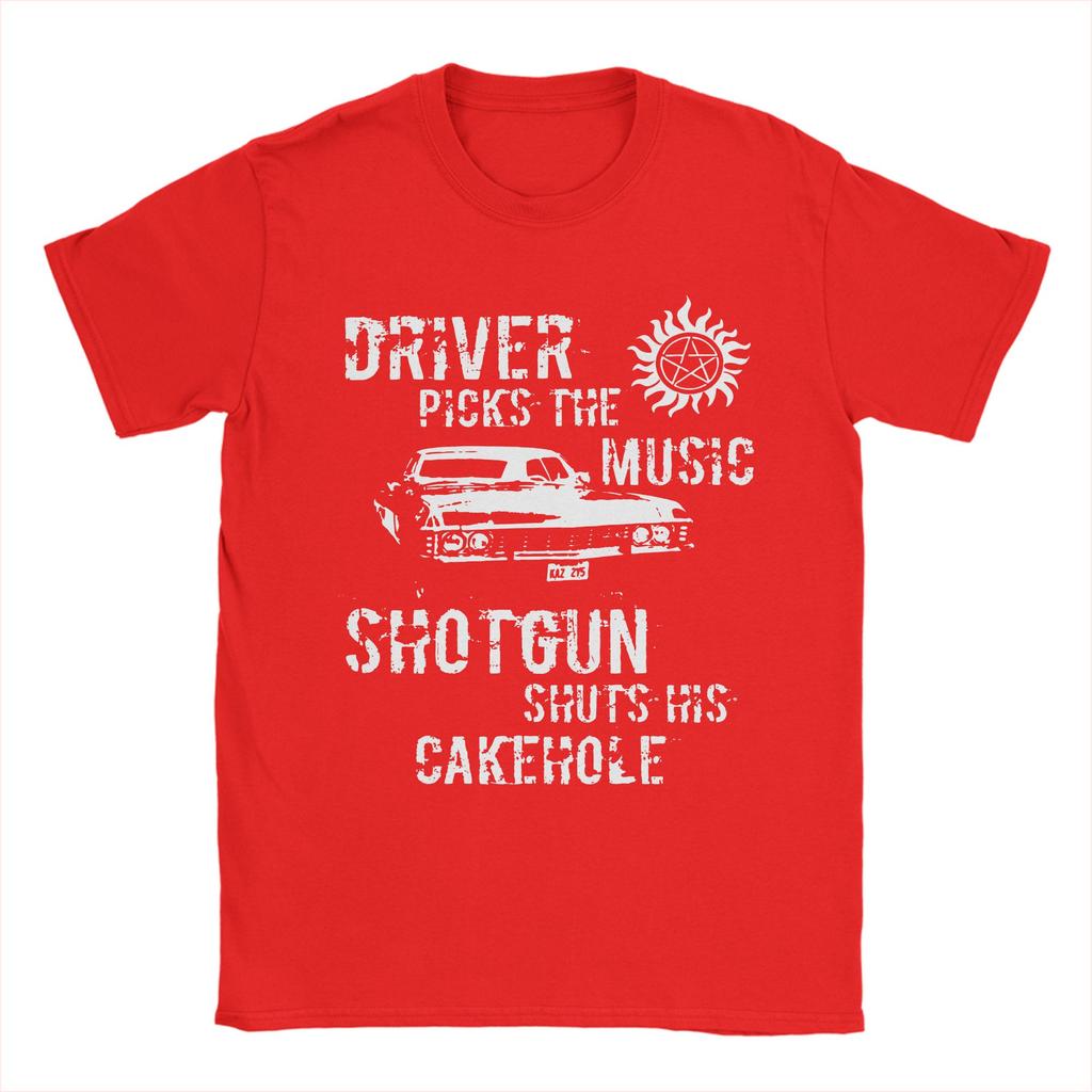 Mens TShirt Driver Picks the Music Supernatural Casual Cotton Tees Short Sleeve T Shirts O Neck Tops Summer