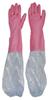 Dunlop Home Products Vinyl Gloves for Work Thick Long Sleeves with Arm Covers Pink M Cleaning Laundry Gardening Nursing Care Covers Up To the