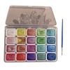 20/24 Colors Watercolor Paint Set Seamless Blending High Transparency Fine Pigment Distribution Natural Gum Portable Palette