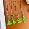 Miniature Alien Figure Keychain Glowing Resin Novelty Ornament for Bags And Keys Stylish Phone Accessory
