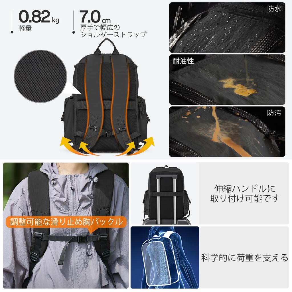 Yonehi Outdoor 22L Groß Passt Perfekt für und Business [mixi] Rucksack, 18 Zoll, Unisex, Stilvoll, Kapazität, Handgepäcktauglich, Atmungsaktiv,