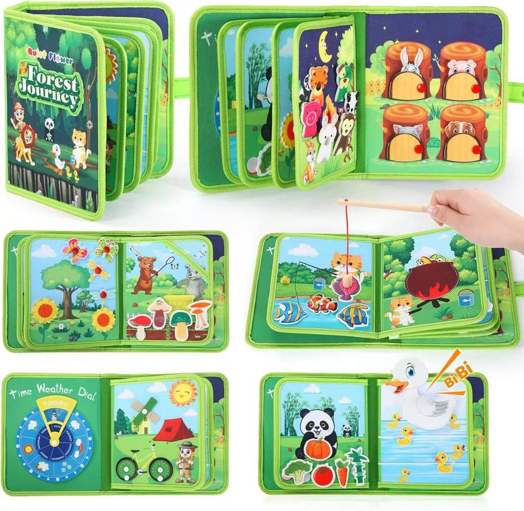 Dinosaur Animal Farm Quiet Book for Early Childhood Education