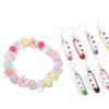 100Pcs Acrylic Colorful Flower Beads Transparent Mix Color Loose Beads Charms for DIY Bracelet Necklace Jewelry Making Findings