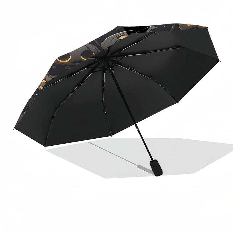 1 Auto Open Jack Skellington, Halloween Themed Colorful 8 rib Portable Umbrella for Men and Women, A Compact Commuting Companion Suitable fo