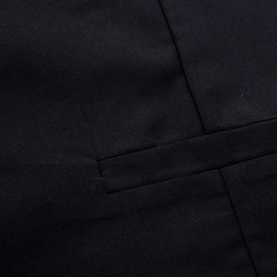 Men Vest Solid Color Single-breasted V Neck Formal Autumn Waistcoat for Wedding