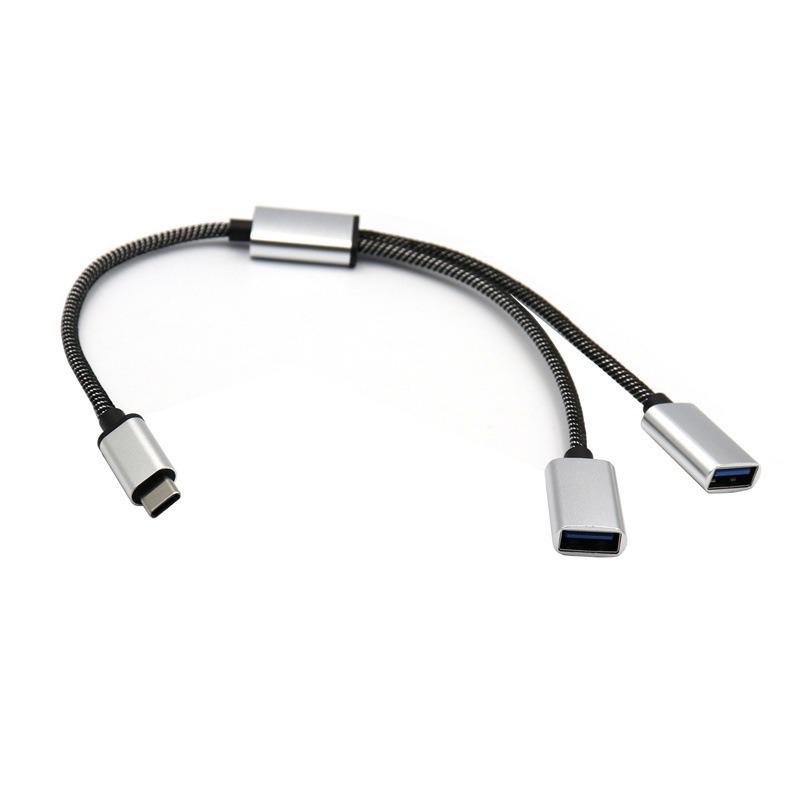 Type-C Mobile Phone & Computer USB 2.0 Splitter Hub - Dual Port