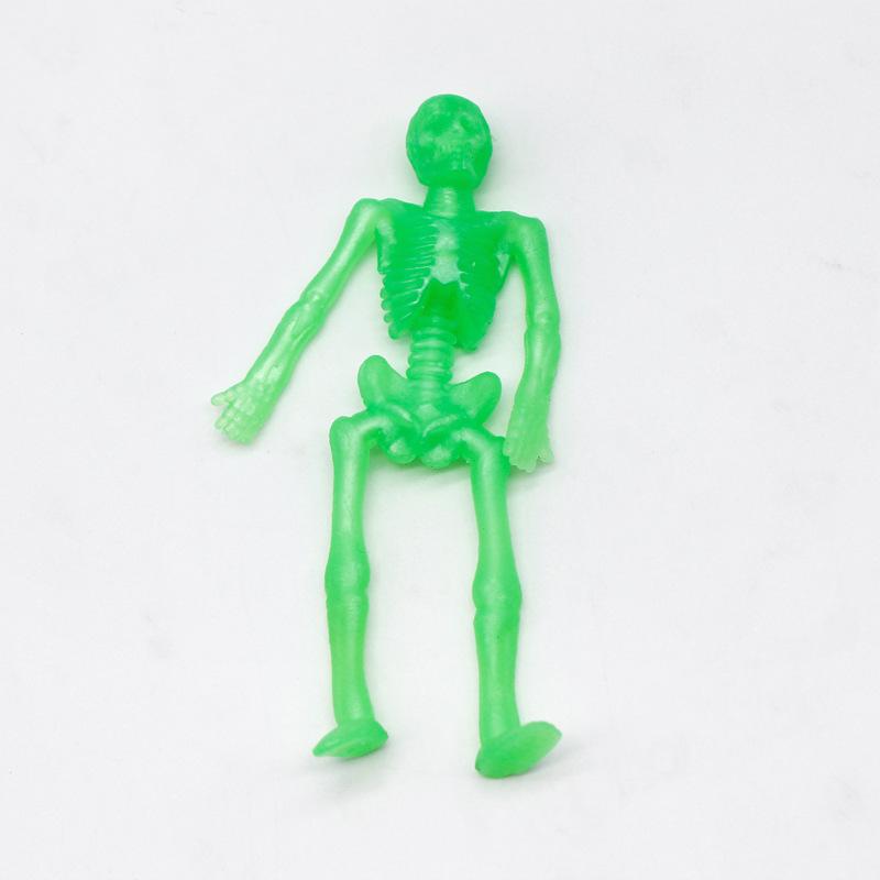 

Tpr Soft Rubber Elastic Telescopic Little Zombie Skeleton Man Halloween Trick Funny Toy светло-зеленый