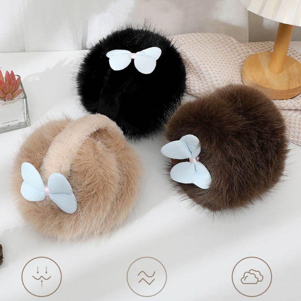 Thickened Foldable Earmuffs Cold Protection Faux Fur Ear-Muffs  For Women Men Outdoor