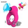 Cock Rings Vibrator Sugende Penis Erme Penis Ring Ejakulasjon Tidsforsinkelse Par Sexleketøy for menn Klitstimulering Cockring