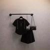 Plus Size Women's Loose Fit Summer Sports Set - Irregular T-Shirt & Wide-Leg Shorts