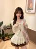 Korean Sweet Lace V-Neck Long-Sleeve Top - Women’s Autumn/Winter Slimming Ballet-Style Base Layer Shirt